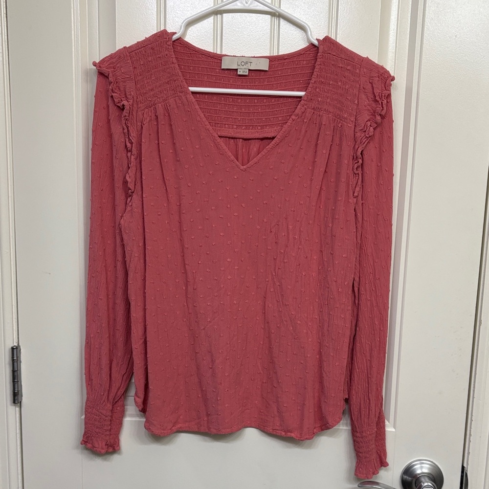 LOFT Women's Rose Textured Blouse